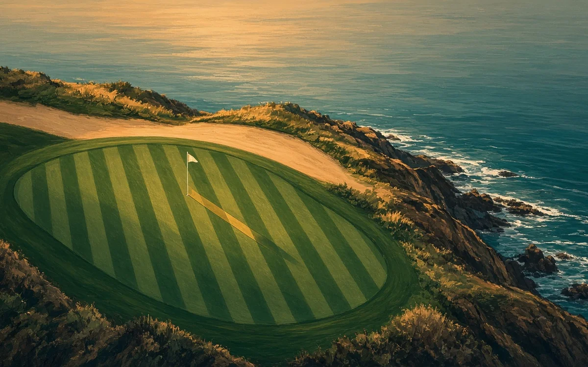 Coastal Links, original digital golf art