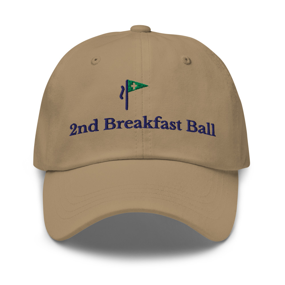 Second Breakfast Ball Dad Hat from Links & Light, Christian golf apparel