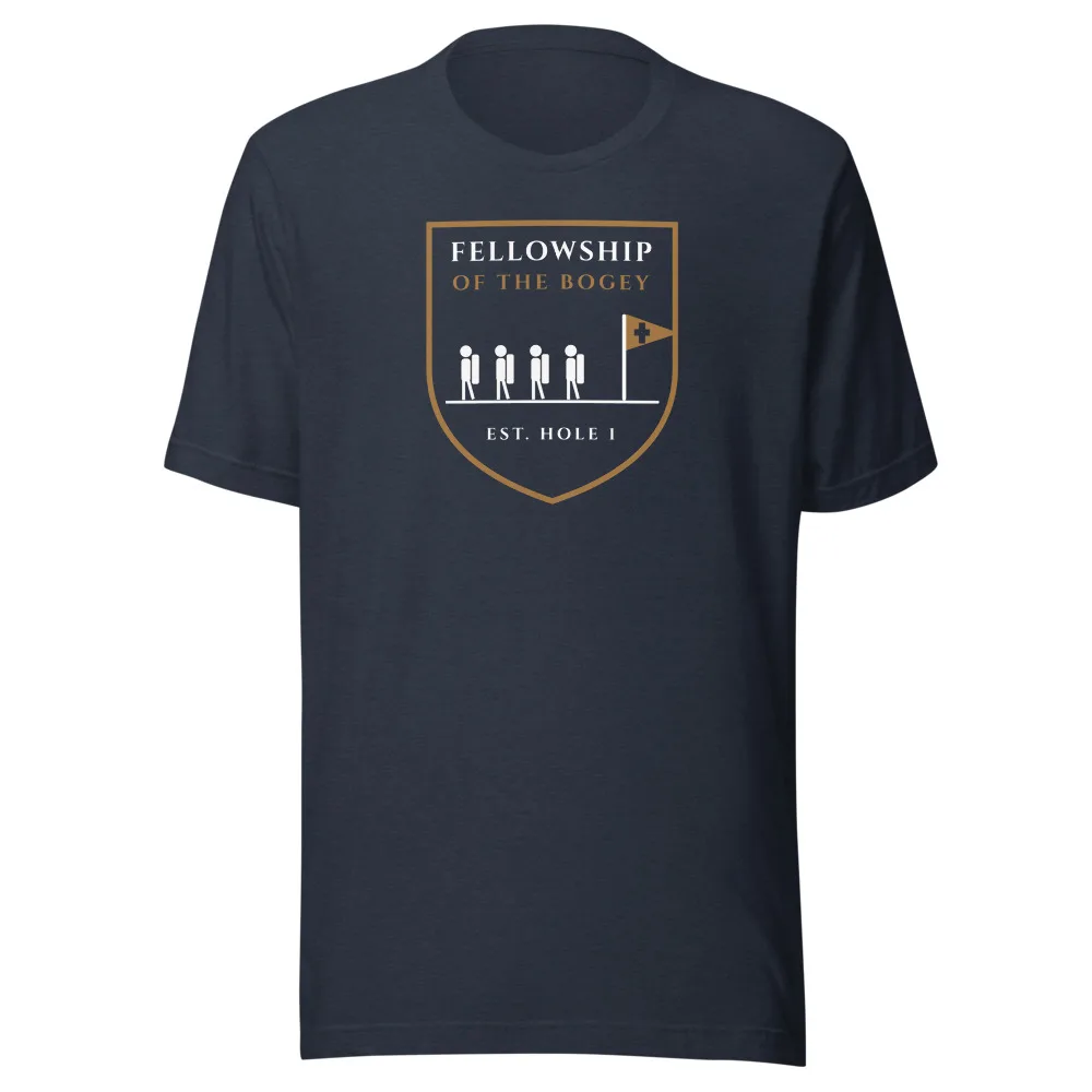 The Fellowship of the Bogey Tee, tee (dtg) in Heather Navy