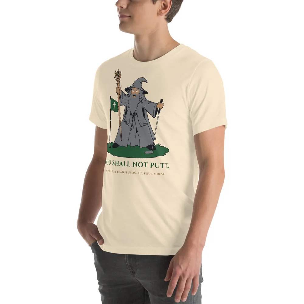 You Shall Not Putt Tee, On model (men's)