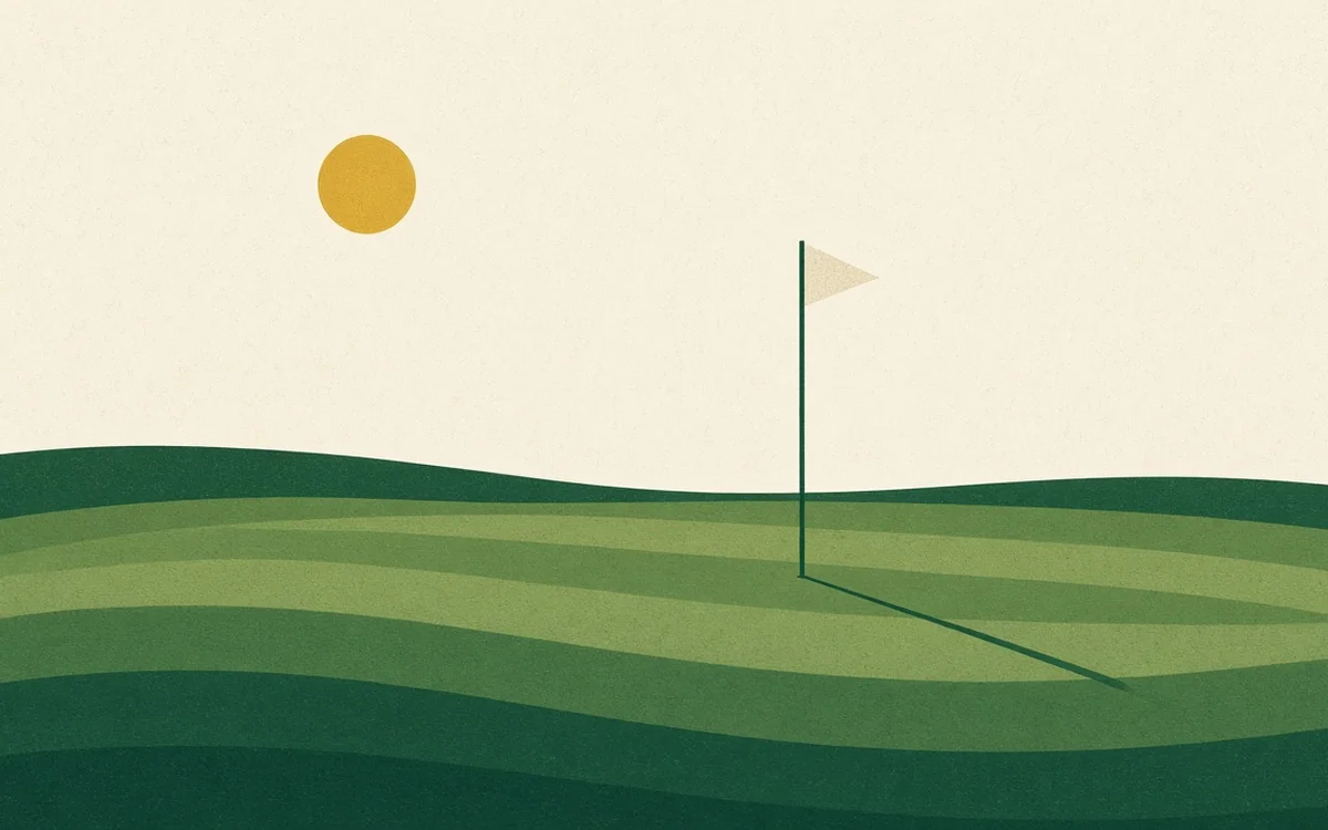 Coral Sky, original digital golf art