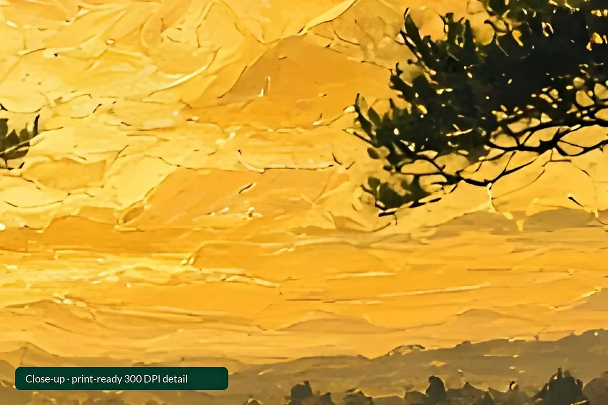 Twin Pines framed on a wall: a parkland fairway between two pines, printable golf wall art